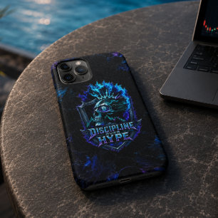 Discipline Over Hype Bitcoin Blue Brushstroke iPhone 11 Pro Case