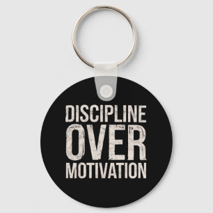 Discipline Over Motivation Gym Workout Tee Weightl Keychain