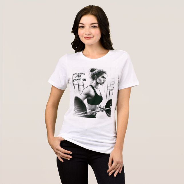 Discipline Over Motivation Tri-Blend Shirt (Front Full)