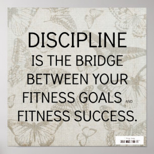 Discipline Quote for Fitness Success Poster