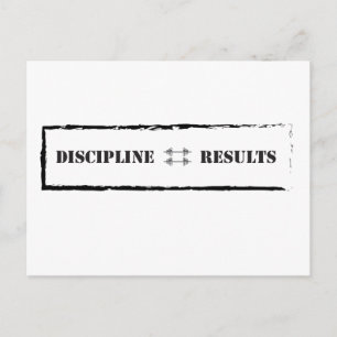 Discipline = Results Postcard