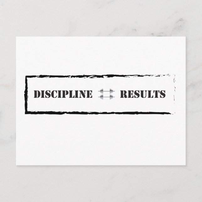 Discipline = Results Postcard (Front)