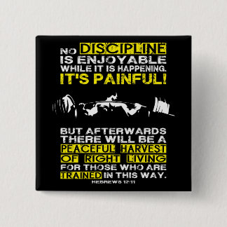 DISCIPLINE - Squat Workout Motivational 2 Inch Square Button
