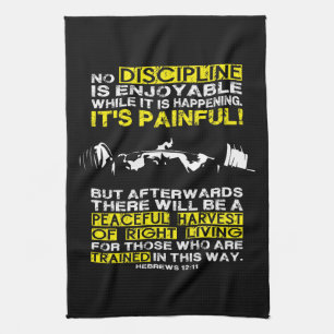 DISCIPLINE - Squat Workout Motivational Kitchen Towel