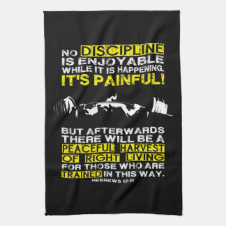 DISCIPLINE - Squat Workout Motivational Kitchen Towel