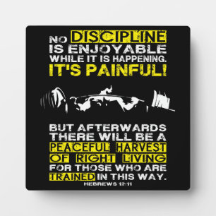 DISCIPLINE - Squat Workout Motivational Plaque