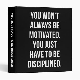 Discipline vs Motivation - Inspirational Workout Binder