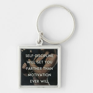 Discipline vs Motivation - Women's Gym Inspiration Keychain
