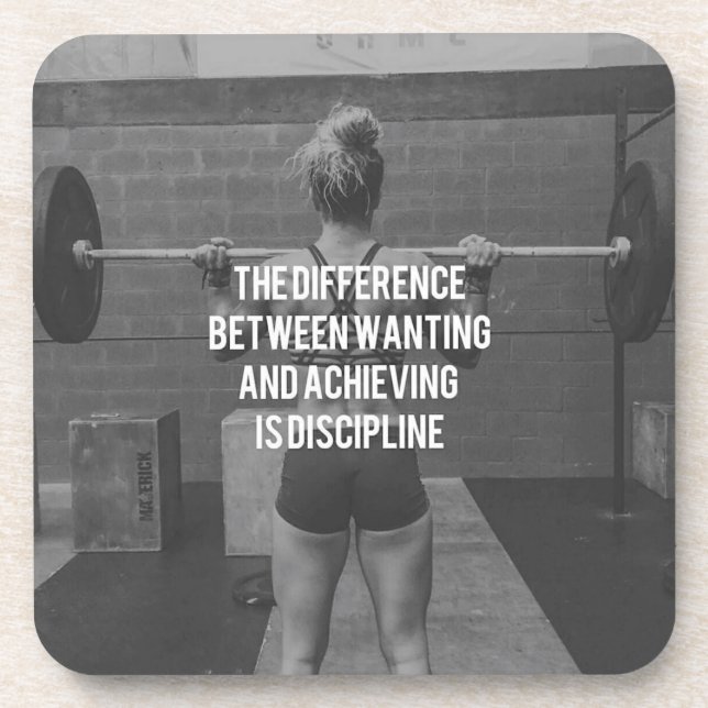Discipline - Wanting vs Achieving, Women's Fitness Coaster (Front)