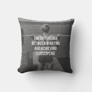 Discipline - Wanting vs Achieving, Women's Fitness Throw Pillow