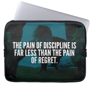 Discipline - Workout Inspirational Laptop Sleeve
