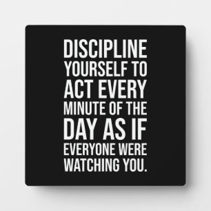 Discipline Yourself To Act - Gym, Hustle, Success Plaque