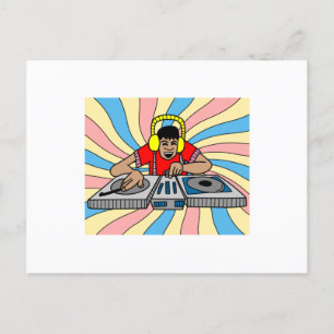 DiscJockey Retro DJ Music Producer Postcard