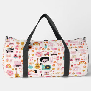 disco 1970s alien funky groovy  duffle bag