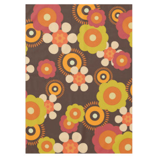 Disco 70s 60s Retro Flowers Pop Culture Tablecloth