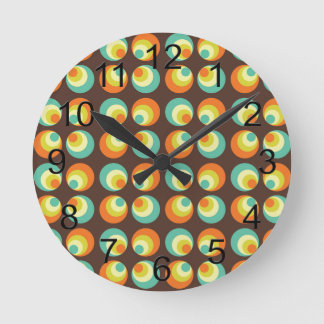 Disco 70s 60s Retro Pop Culture Round Clock