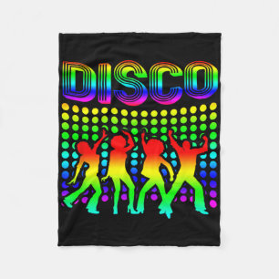 Disco 70s Disco Themed Vintage Retro Dancing 1  Fleece Blanket