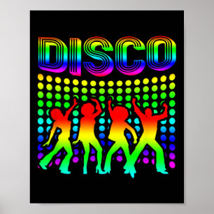 Disco 70s Disco Themed Vintage Retro Dancing 1 Poster