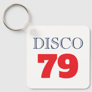 Disco 79 Pop Art Music Entertainment Retro Keychain