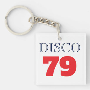 Disco 79 Pop Art Music Entertainment Retro Keychain