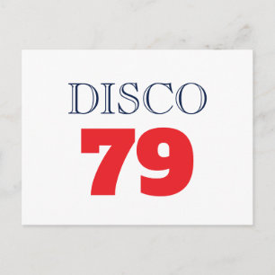 Disco 79 Pop Art Music Entertainment Retro Postcard
