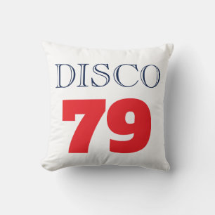 Disco 79 Pop Art Music Entertainment Retro Throw Pillow