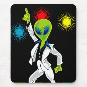 Disco Alien Mouse Pad