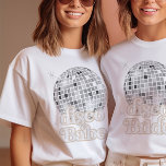 Disco Babe Bridal Party MOH Shirt<br><div class="desc">Step back in time with our Retro Disco Ball Bridal Shower Invitations & Decor collection. Immerse yourself in the nostalgia of the 70s with muted beige and grey arches, enhanced by groovy silver glitter fonts. The iconic retro disco ball takes centre stage, evoking an era of disco glamour, all while...</div>