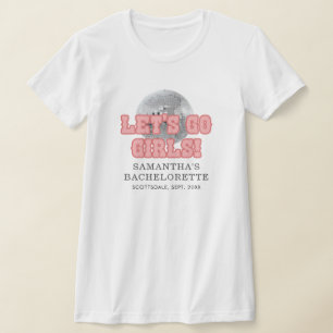 Disco Bachelorette Weekend Party Retro 70s Pink  T-Shirt