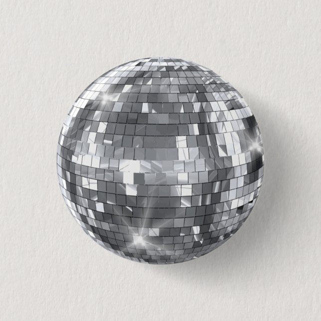 Disco Ball 1 Inch Round Button (Front)