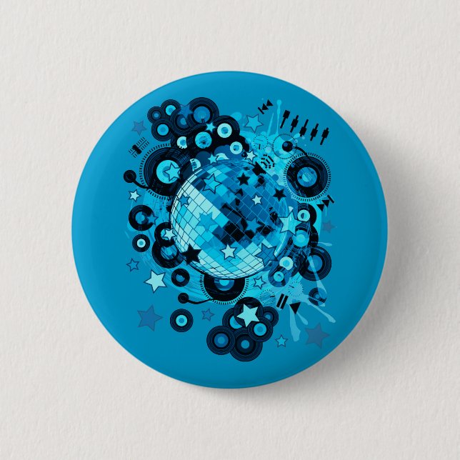 Disco_Ball 2 Inch Round Button (Front)