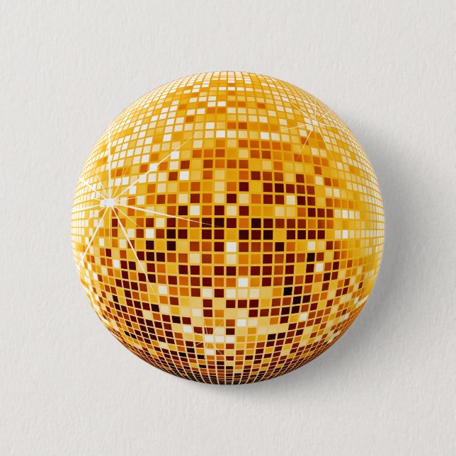 DISCO BALL 2 INCH ROUND BUTTON (Front)