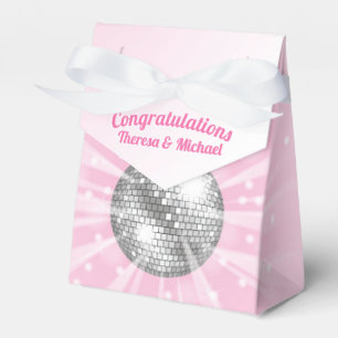 Disco Ball Baby Shower Groovy Pink Girl Favor Box