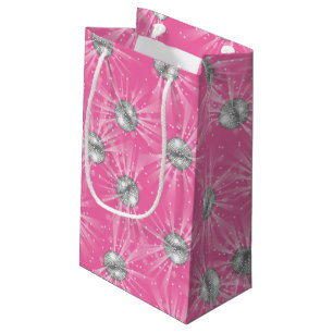 Disco Ball Baby Shower Groovy Pink Girl Small Gift Bag