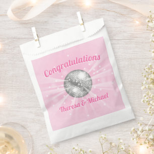Disco Ball Baby Shower Pink Girl Favour Bag