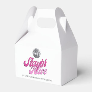 Disco Ball Bachelorette Stayin Alive Hangover Kit  Favor Box