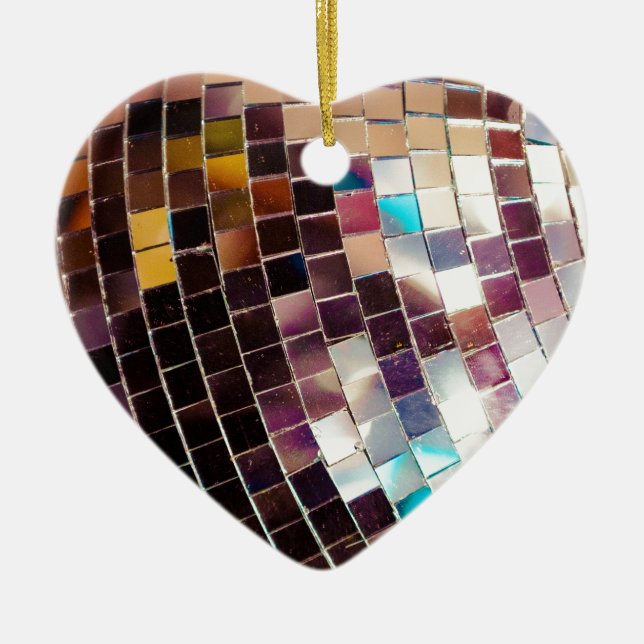 Disco Ball Ceramic Ornament (Front)