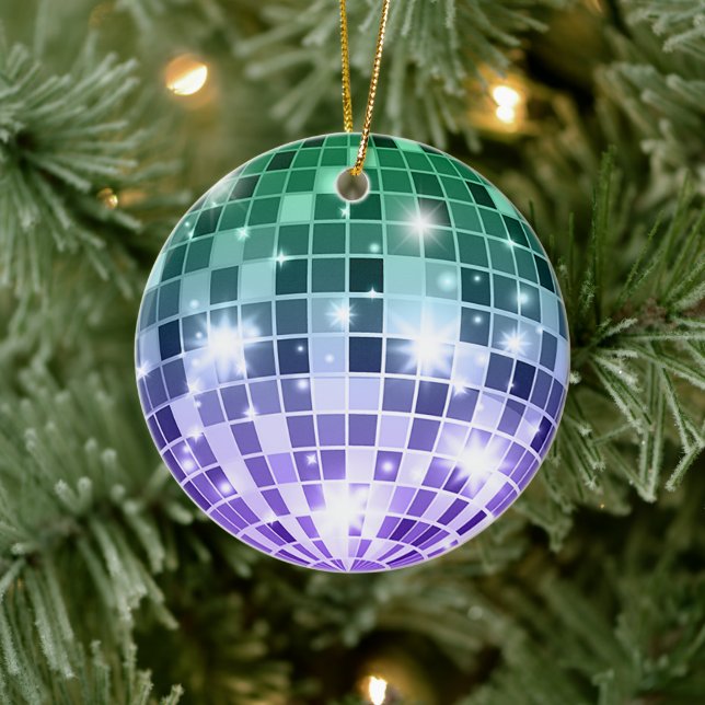 Disco Ball Ceramic Ornament (Tree)