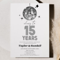 Disco Ball Cheers To 15 Years Wedding Anniversary