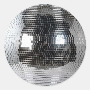 disco ball classic round sticker