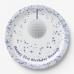 Disco Ball Dancer Paper Plate