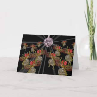 Disco Ball Dancing Fruit Flies Card