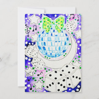 Disco Ball & Dice Card