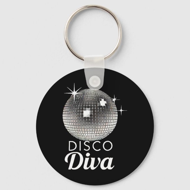 Disco Ball Disco Diva Queen3  Keychain (Front)