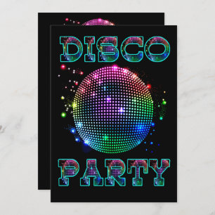 Disco Ball Disco Party Custom Invitation