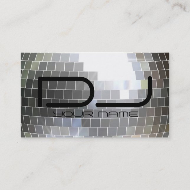 Disco Ball Dj Business Card (Front)