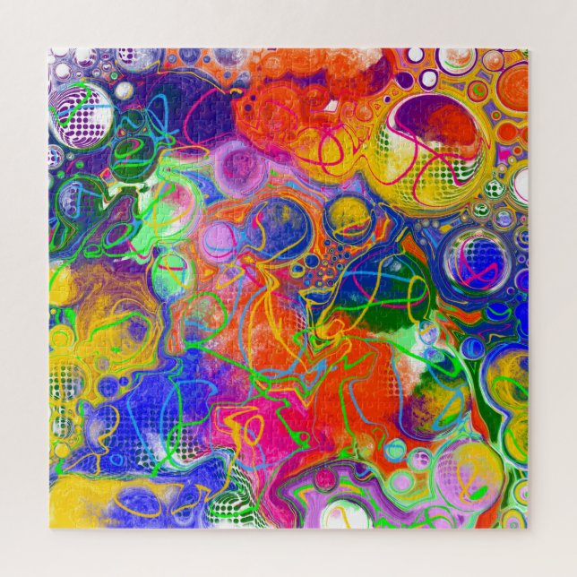 Disco Ball Electricity Fluid Art   Jigsaw Puzzle (Vertical)