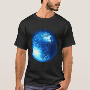 Disco Ball Fever Silver And Blue Glitter Ball Danc T-Shirt