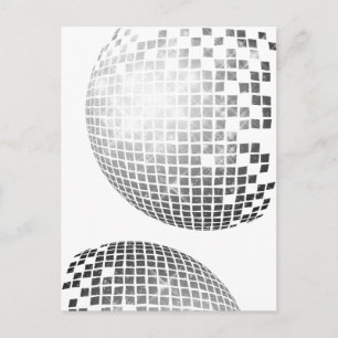 Disco Ball Fun Retro Postcard