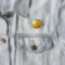 Disco Ball Gold Button
